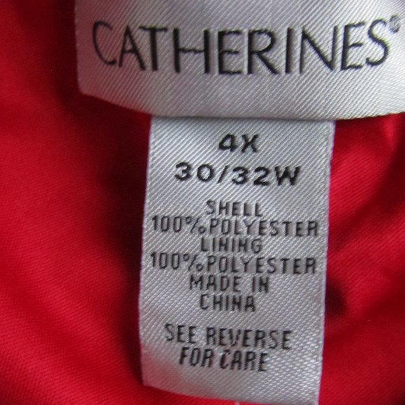 💓NEW💓 Plus Size 4X 30/32 Red Blouse Top Shirt Womens Catherines Valentines Day - Picture 4 of 4